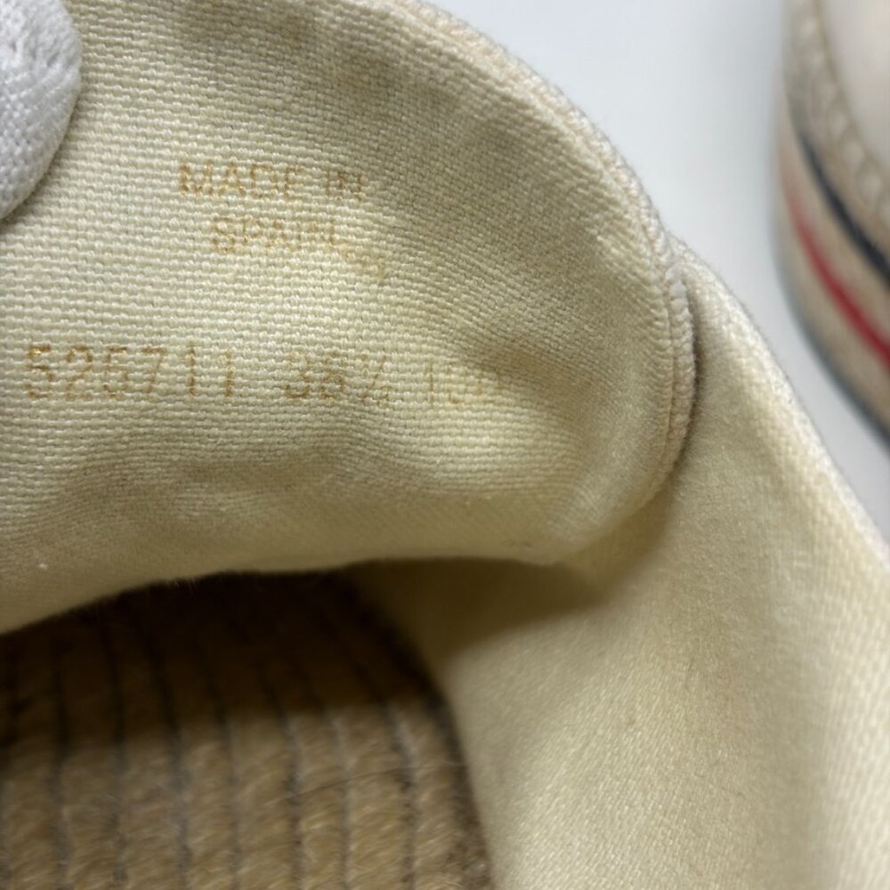GUCCI Espadrille Sneaker Womens 38.5 / 8.5 US GUCCI Logo Prints Platform Wedge - Picture 8 of 15